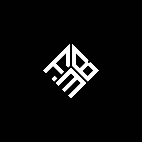 Logo Lettera Fmb Sfondo Nero Concetto Logo Lettera Iniziali Creative — Vettoriale Stock