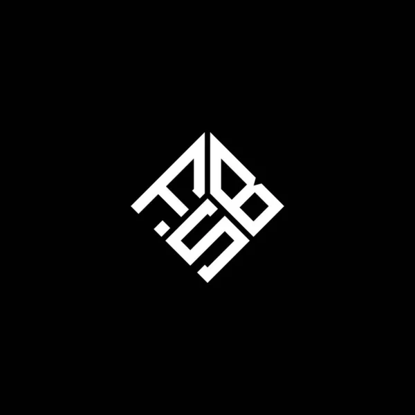 Design Logotipo Carta Fsb Fundo Preto Fsb Iniciais Criativas Conceito —  Vetores de Stock