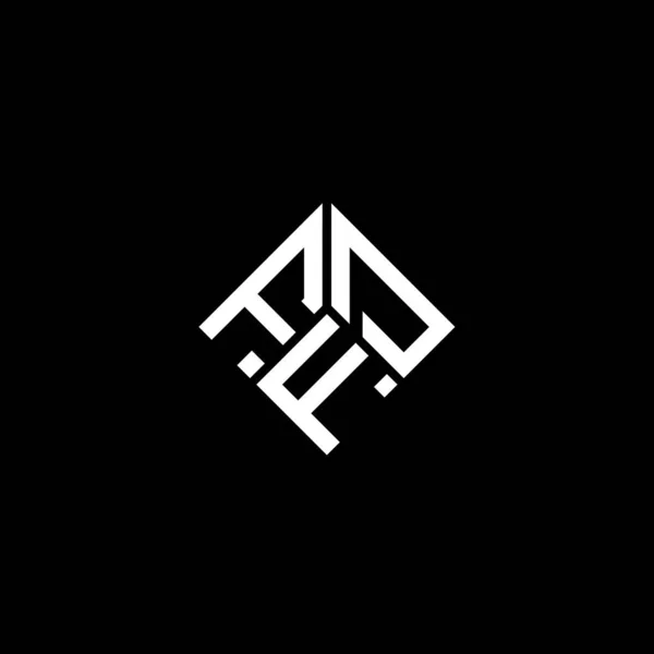 Ffd Σχέδιο Λογότυπο Επιστολή Μαύρο Φόντο Ffd Δημιουργική Αρχικά Γράμμα — Διανυσματικό Αρχείο