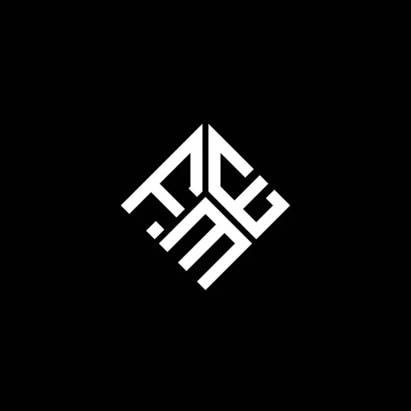Fme Розробила Логотип Літер Чорному Тлі Fme Творчі Ініціали Букви — стоковий вектор