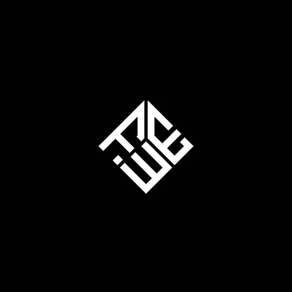 ブラックを基調としたFweレターロゴデザイン Fweクリエイティブイニシャルレターロゴコンセプト Fweレターデザイン — ストックベクタ