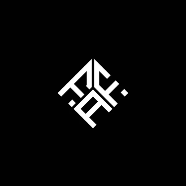 Design Logotipo Carta Faf Fundo Preto Faf Iniciais Criativas Conceito —  Vetores de Stock