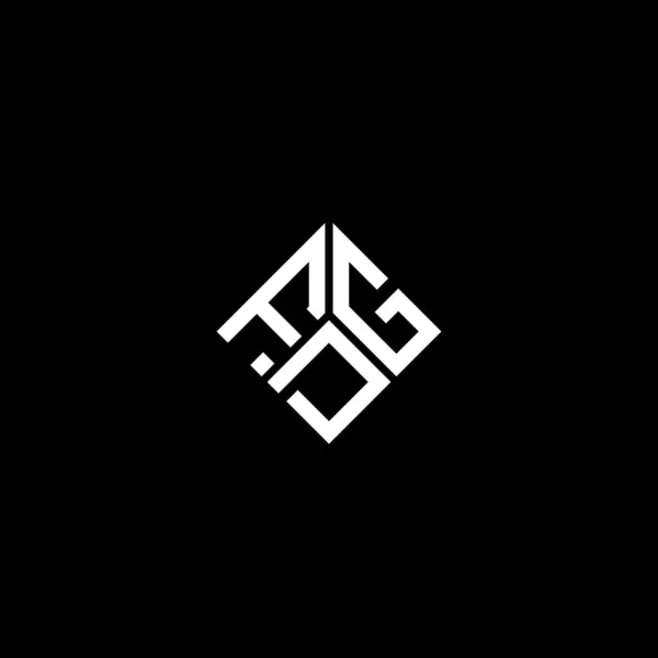 Fdg Letter Logo Design Auf Schwarzem Hintergrund Fdg Kreative Initialen — Stockvektor