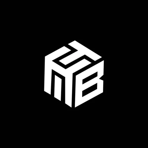 Thb Letter Logo Design Auf Schwarzem Hintergrund Thb Kreative Initialen — Stockvektor