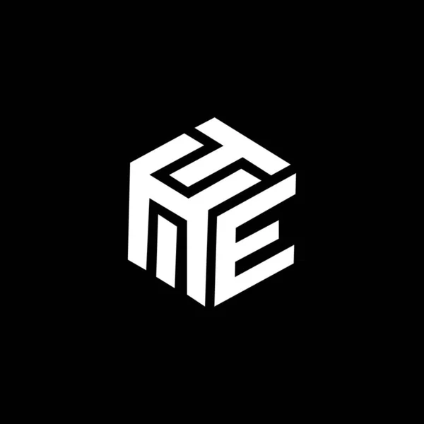 Desain Logo Huruf Pada Latar Belakang Hitam Konsep Logo Huruf - Stok Vektor