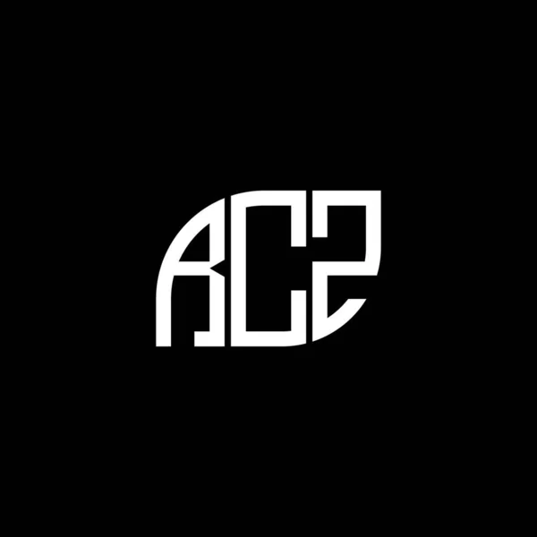 Rcz Lettre Logo Design Sur Fond Noir Rcz Initiales Créatives — Image vectorielle
