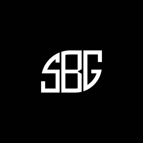 Sbg 디자인검은 Sbg 크리에이티브 이니셜은 개념이다 Sbg Sbg 문자는 배경에 — 스톡 벡터