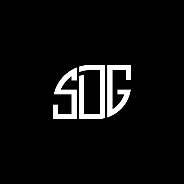 Diseño Del Logotipo Letra Sdg Sobre Fondo Negro Sdg Iniciales — Vector de stock
