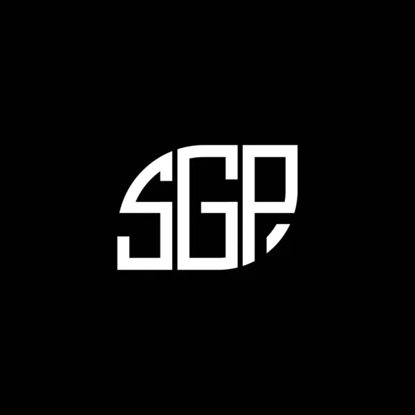 Дизайн Логотипа Sgp Чёрном Фоне Креативные Инициалы Sgp Буквенно Обозначают — стоковый вектор