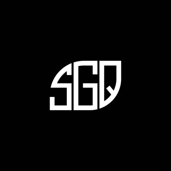 배경에 Sgq 디자인 Sgq 크리에이티브 이니셜 Sgq Sgq 디자인 Black — 스톡 벡터