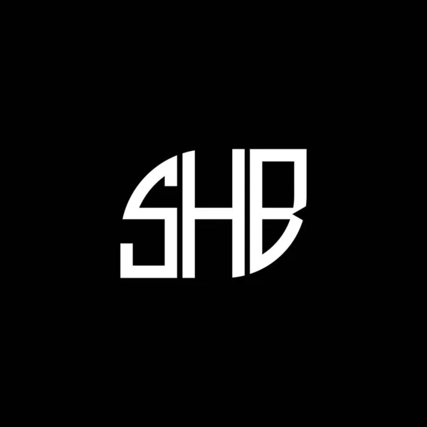 Shb Letter Logo Design Auf Schwarzem Hintergrund Shb Kreative Initialen — Stockvektor