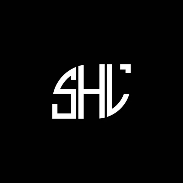 Shl 디자인 Shl 창의적 이니셜 Shl Shl 디자인 Black Background — 스톡 벡터