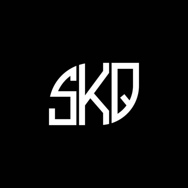 Логотип Буквы Черном Фоне Креативные Инициалы Буквы Логотипа Skq Letter — стоковый вектор