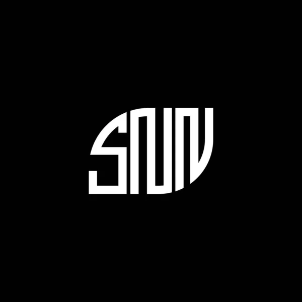 Snn Lettre Logo Design Sur Fond Noir Snn Initiales Créatives — Image vectorielle