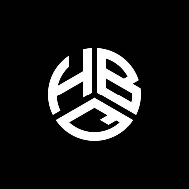 Beyaz arka planda HBQ harf logosu tasarımı. HBQ yaratıcı harflerin baş harfleri logo konsepti. HBQ harf tasarımı.