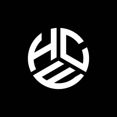 Beyaz arka planda HCE harf logosu tasarımı. HCE yaratıcı harflerin baş harfleri logo kavramı. HCE harf tasarımı.