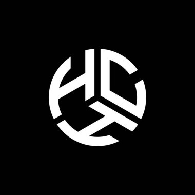 Beyaz arka planda HCH harf logosu tasarımı. HCH yaratıcı harf logosu konsepti. HCH harf tasarımı.