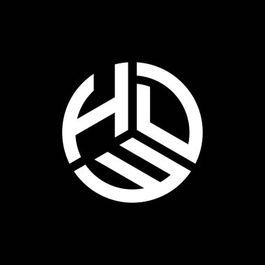 Beyaz arkaplanda HDW harf logosu tasarımı. HDW yaratıcı harflerin baş harfleri logo kavramı. HDW harf tasarımı.