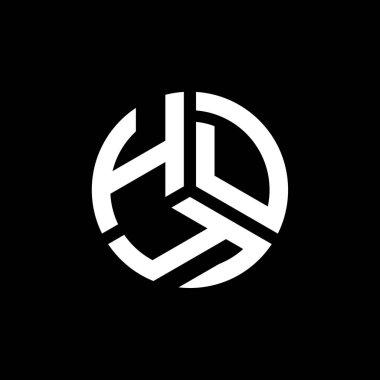 Beyaz arka planda HDY harf logosu tasarımı. HDY yaratıcı harflerin baş harfleri logo kavramı. HDY harf tasarımı.