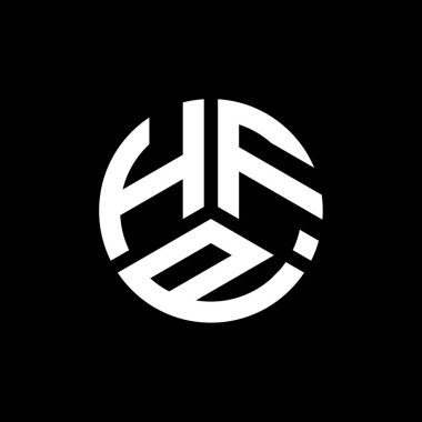 Beyaz arka planda HFP harf logosu tasarımı. HFP yaratıcı harflerin baş harfleri logo kavramı. HFP harf tasarımı.