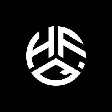 Beyaz arka planda HFQ harf logosu tasarımı. HFQ yaratıcı harflerin baş harfleri logo konsepti. HFQ harf tasarımı.