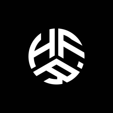 Beyaz arka planda HFR harf logosu tasarımı. HFR yaratıcı harflerin baş harfleri logo kavramı. HFR harf tasarımı.