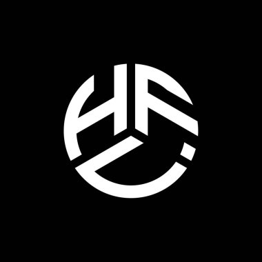 Beyaz arka planda HFV harf logosu tasarımı. HFV yaratıcı harflerin baş harfleri logo kavramı. HFV harf tasarımı.