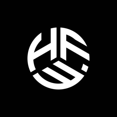 Beyaz arka planda HFW harf logosu tasarımı. HFW yaratıcı harflerin baş harfleri logo kavramı. HFW harf tasarımı.