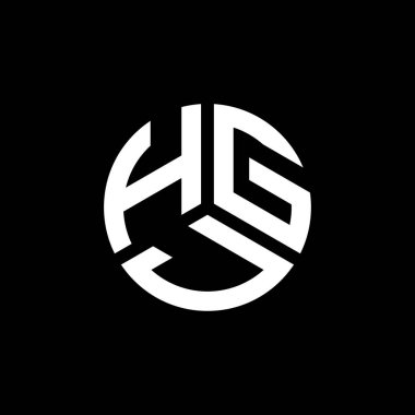 Beyaz arka planda HGJ harf logosu tasarımı. HGJ yaratıcı harflerin baş harfleri logo kavramı. HGJ harf tasarımı.