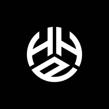 Beyaz arkaplanda HHP harf logosu tasarımı. HHP yaratıcı harflerin baş harfleri logo kavramı. HHP harf tasarımı.