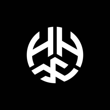 Beyaz arka planda HHX harfli logo tasarımı. HHX yaratıcı harflerin baş harfleri logo kavramı. HHX harf tasarımı.