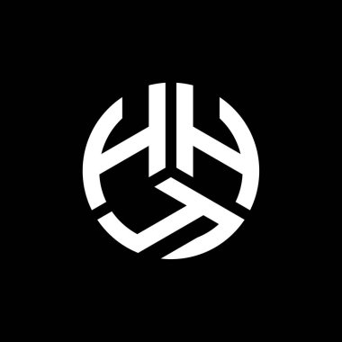 Beyaz arka planda HHY harf logosu tasarımı. HHY yaratıcı harflerin baş harfleri logo kavramı. HHY harf tasarımı.