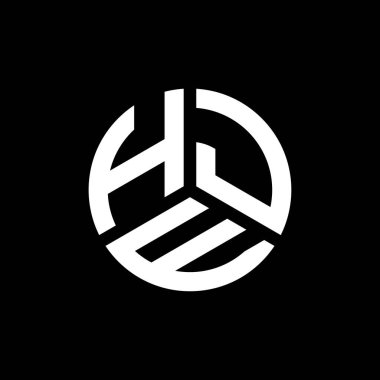 Beyaz arka planda HJE harf logosu tasarımı. HJE yaratıcı harflerin baş harfleri logo kavramı. HJE harf tasarımı.