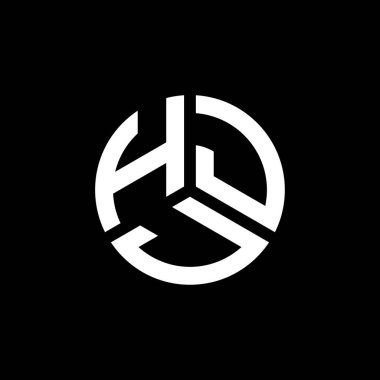 Beyaz arka planda HJJ harf logosu tasarımı. HJJ yaratıcı harflerin baş harfleri logo kavramı. HJJ harf tasarımı.