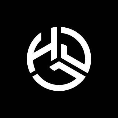 Beyaz arka planda HJL harf logosu tasarımı. HJL yaratıcı harflerin baş harfleri logo kavramı. HJL harf tasarımı.