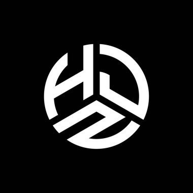 Beyaz arka planda HJZ harf logosu tasarımı. HJZ yaratıcı harflerin baş harfleri logo kavramı. HJZ harf tasarımı.