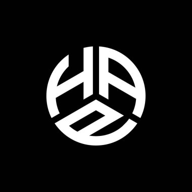 Beyaz arkaplanda HAP harfi logo tasarımı. HAP yaratıcı harf logosu konsepti. HAP harf tasarımı.