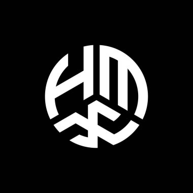 Beyaz arka planda HMX harfli logo tasarımı. HMX yaratıcı harflerin baş harfleri logo kavramı. HMX harf tasarımı.
