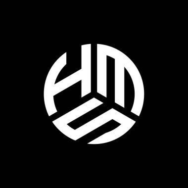 Beyaz arka planda HMS harfli logo tasarımı. HMS yaratıcı harflerin baş harfleri logo kavramı. HMS harf tasarımı.