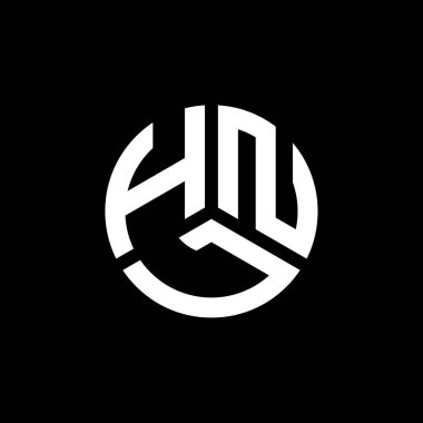 Beyaz arka planda HNL harf logosu tasarımı. HNL yaratıcı harflerin baş harfleri logo kavramı. HNL harf tasarımı.