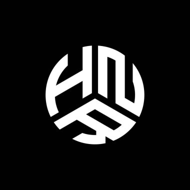 Beyaz arka planda HNR harf logosu tasarımı. HNR yaratıcı harflerin baş harfleri logo kavramı. HNR harf tasarımı.