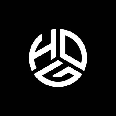 Beyaz arkaplanda HOG harfi logo tasarımı. HOG yaratıcı harflerin baş harfleri logo kavramı. HOG harf tasarımı.