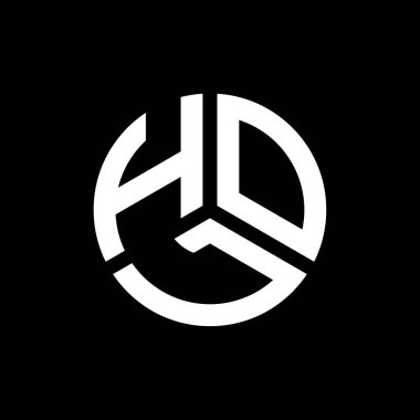 Beyaz arkaplanda HOL harf logosu tasarımı. HOL yaratıcı harflerin baş harfleri logo konsepti. HOL harf tasarımı.