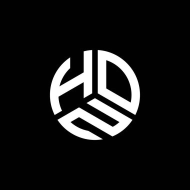 Beyaz arka planda HON harf logosu tasarımı. HON yaratıcı harfler logosu konsepti. HON harf tasarımı.