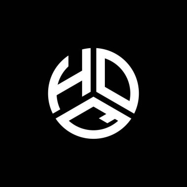 Beyaz arka planda HQ harf logosu tasarımı. HQ yaratıcı harflerin baş harfleri logo konsepti. HOQ harf tasarımı.