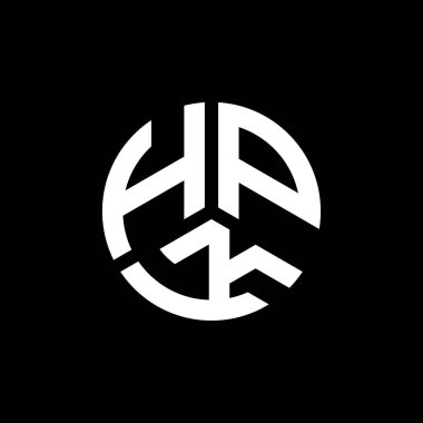 Beyaz arkaplanda HPK harf logosu tasarımı. HPK yaratıcı harflerin baş harfleri logo kavramı. HPK harf tasarımı.