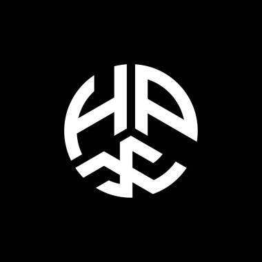 Beyaz arkaplanda HPX harf logosu tasarımı. HPX yaratıcı harflerin baş harfleri logo kavramı. HPX harf tasarımı.