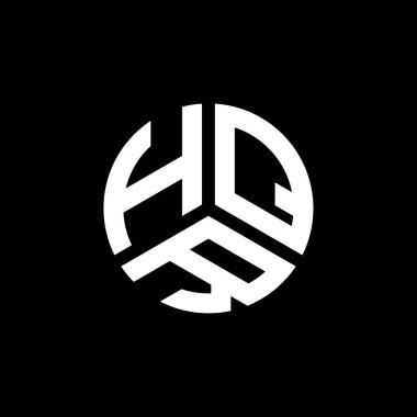 Beyaz arka planda HQR harf logosu tasarımı. HQR yaratıcı harflerin baş harfleri logo kavramı. HQR harf tasarımı.