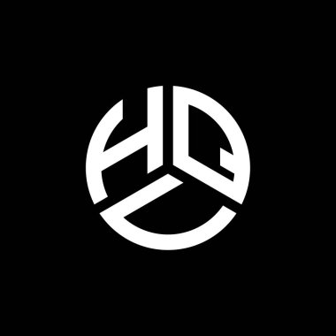 Beyaz arkaplanda HQV harf logosu tasarımı. HQV yaratıcı harflerin baş harfleri logo kavramı. HQV harf tasarımı.