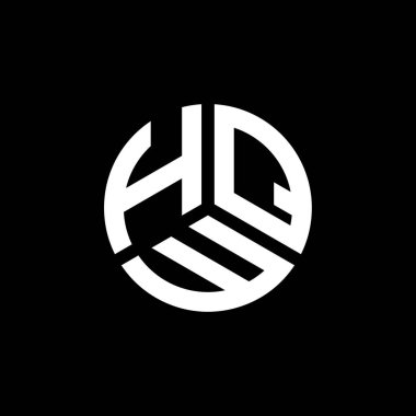 Beyaz arkaplanda HQW harf logosu tasarımı. HQW yaratıcı harflerin baş harfleri logo kavramı. HQW harf tasarımı.